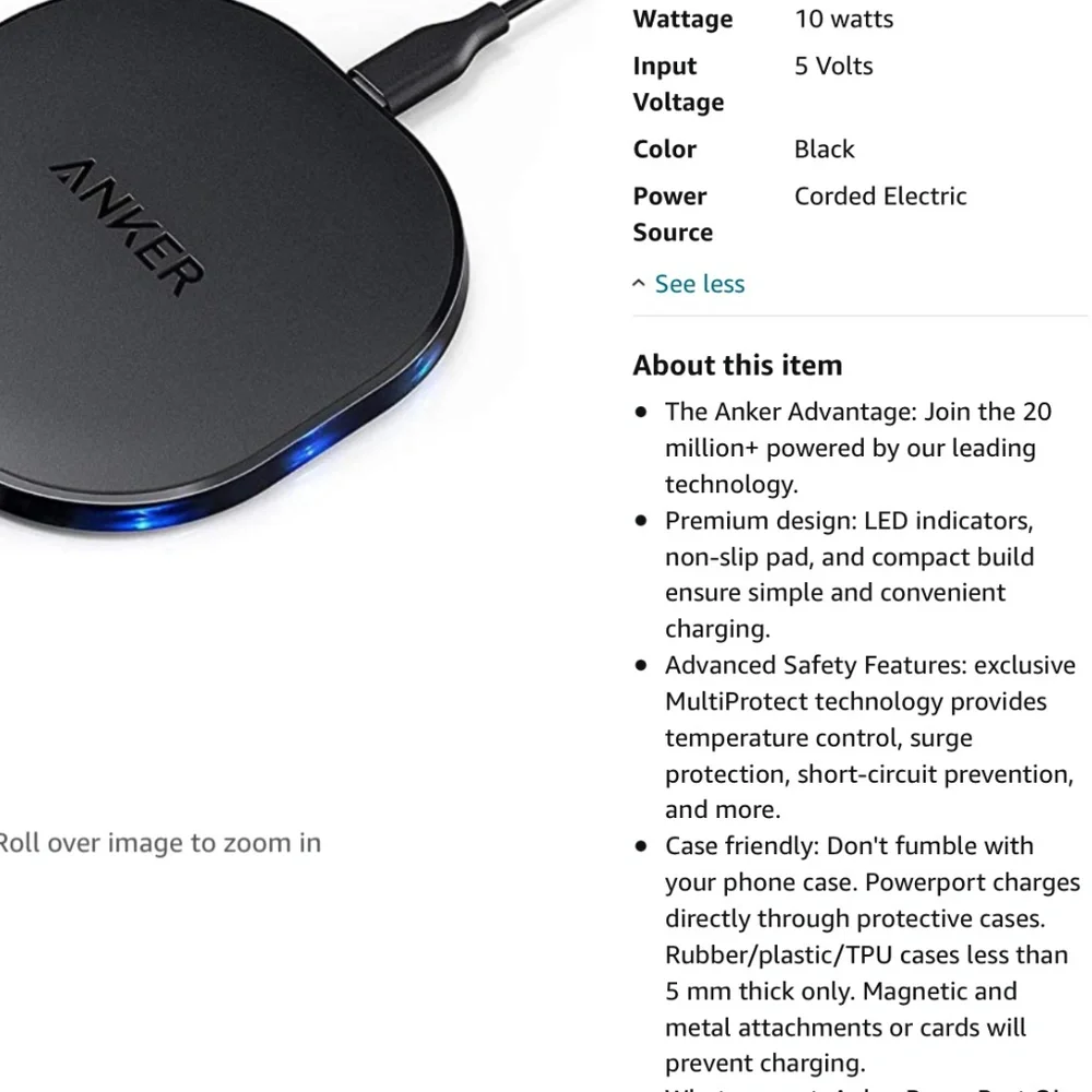 ANKER PowerPort Wireless Fast Charging Pad